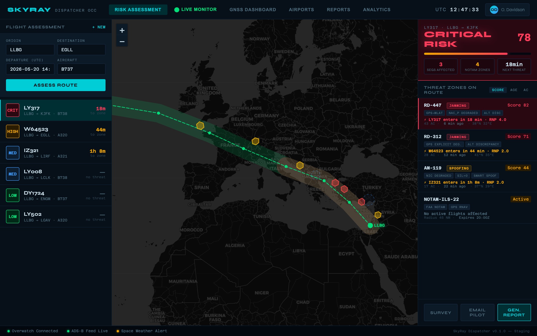 SkyRay Dispatcher OCC app